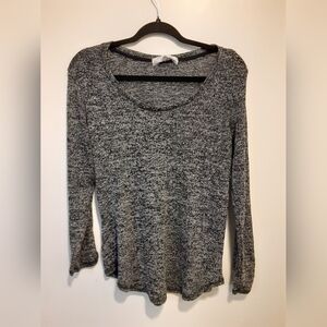 Heathered Gray Long Sleeve Women's Top